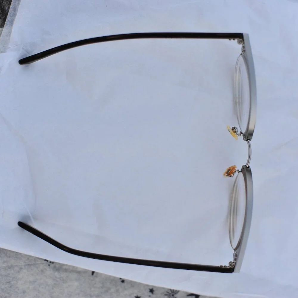 Glasses Silver Acrylic Used RX -3